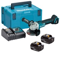 Makita DGA506RTJ kampinis šlifuoklis 2x5 Ah MAKPAC